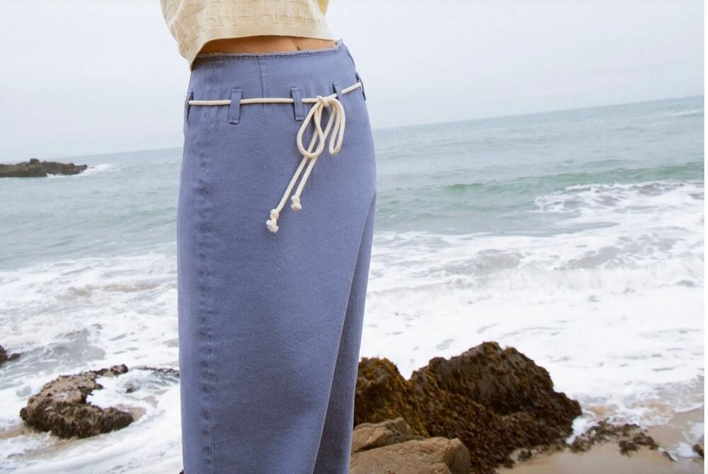 Levi's X Emma Chamberlain Midi Skirt - Size L Natural Outdoors Aesthetic